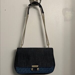 Michael Kors Blue Denim Shoulder Bag NWOT